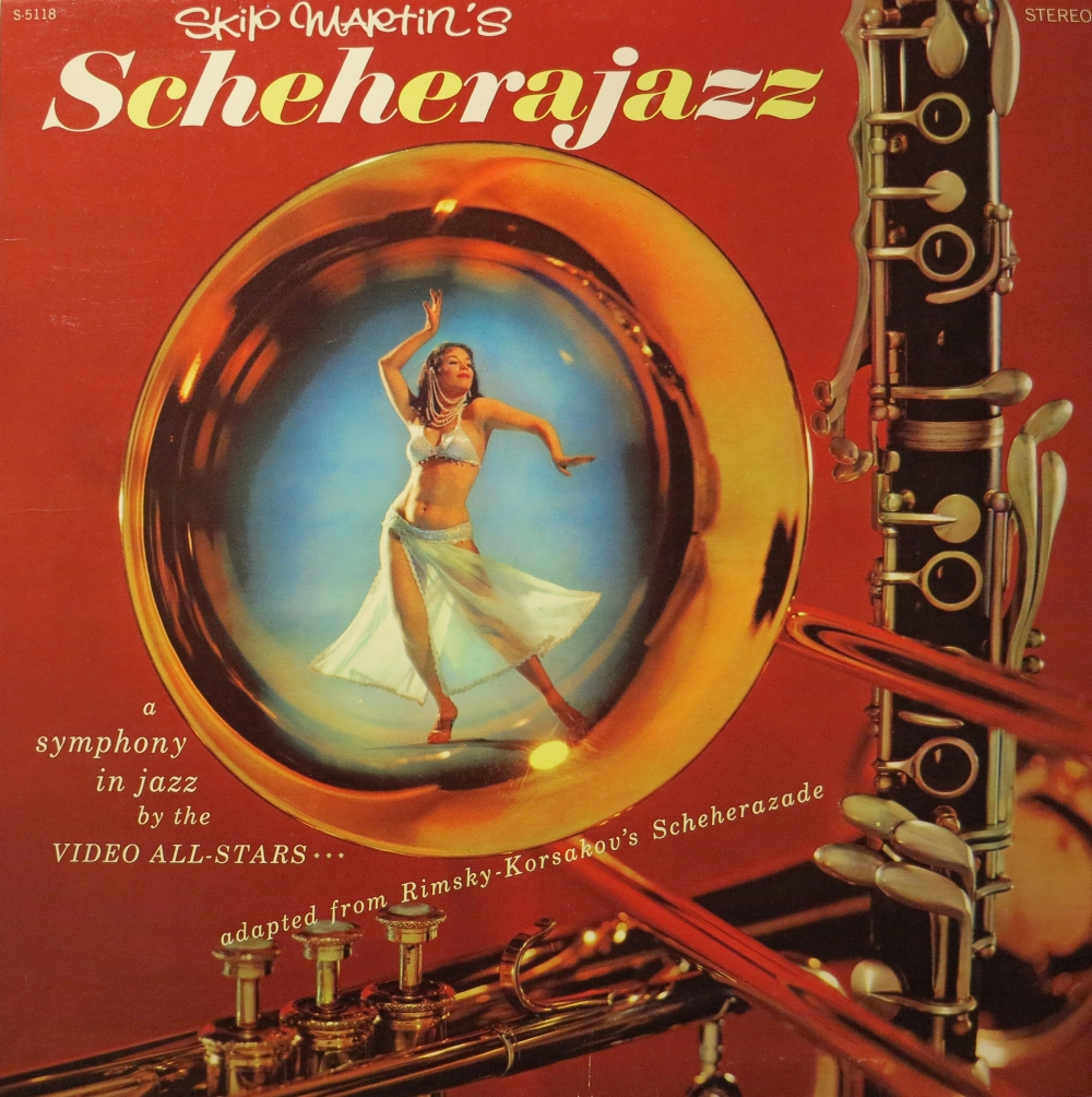 Cover of the LP, "Scheherajazz". This 1959 recording served as the basis for the transcription of the score.
