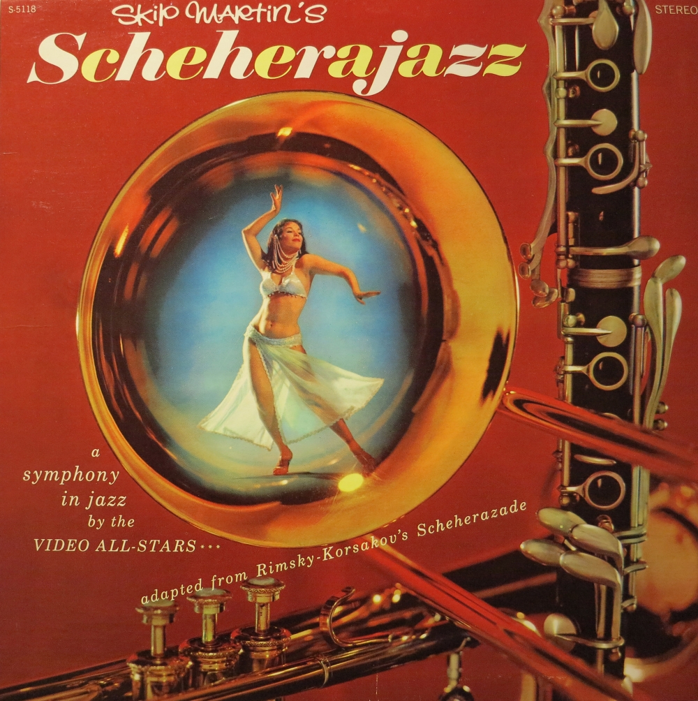 Klicken Sie für weitere Bilder. Cover der Schallplatte "Scheherajazz". Diese Aufnahme von 1959 ist die Grundlage der Rekonstruktion des Notenmaterials.